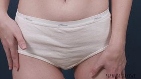 Panty Fetish White Cotton Granny Panties 4K