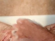 Jerking off my cock and cumming