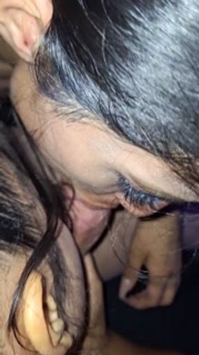 Native licking my pussy then we suck his dick together