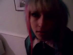 Kinky amateur emo girl is pissing in the shower