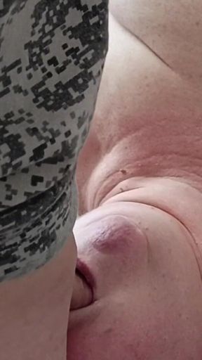 I Fuck My Neighbor Hard in Her Mouth and Fill It with Cum