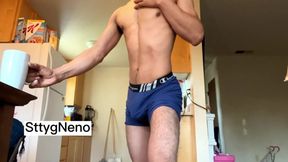 Erection of a Huge Hairy Cock