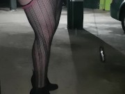 Pushing a Butt Plug Into My Sissy Ass in Public!