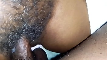 Newlywed ebony wife's big booty turns hubby's long cock to steel