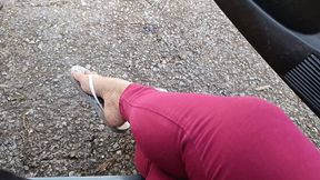 Flip-flops dangle and pronounced arches stand out (2)