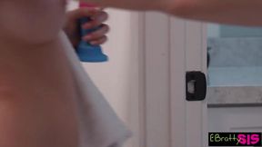 Theodora Day craves cum while sucking and juggling stepbro's big cock in