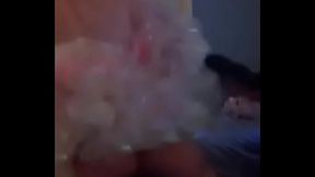 Sissyboy uses a dildo