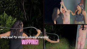 Duda and Ms V Black in double whipping (1080p)