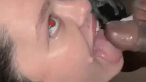 In College Girl Outfit BBC Fucking My Mouth and Fat Pussy