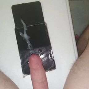 Cummed with a big dick and flooded everything with hot cum .