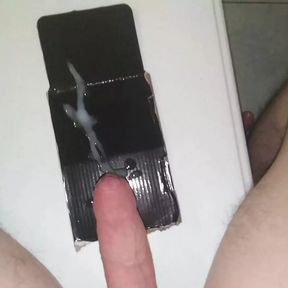 Cummed with a big dick and flooded everything with hot cum .