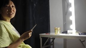 Asian models sexy smoke