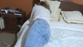 Stepson's Friends Give Me Big Cumshots on My Ass, I Love Their Hard and Juicy Cocks