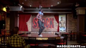 Black hunky stripper sucked by mature cock lover Pascal