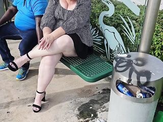 big beautiful woman ssbbw - let a stranger lifted my petticoat and rubbed my snatch at the bus stop - large booty, large booty