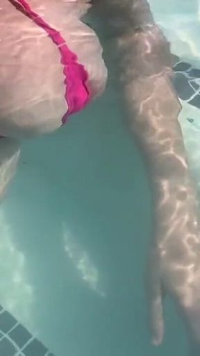 Artemisia Love Sexy and Horny Underwater Showing Her Big Tits in a Super Micro Bikini and You Can See Her Aureolas…