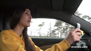 Ersties - Hot joyride with beautiful Milena in her yellow camari