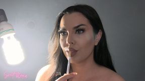 Bombshell smokes a Marlboro Red 100 ~ Sweet Maria