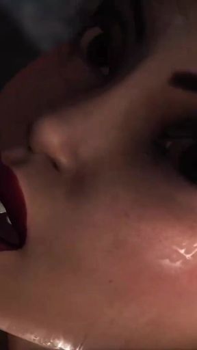 Alien monster fucks hard a sexy hot blonde in the dark dungeon