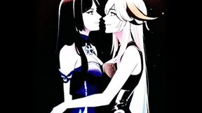 Hentai ASMR Kissing Lesbian Lovers