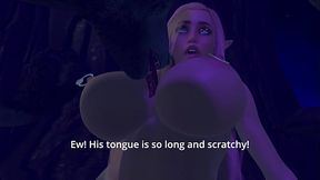 Fallen Princess: Chapter Three - Princess gets big cock pounded and gangbanged in 3D