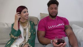 arab stepsister s coffee with bbc stepbrother turns into anal sex & cum on ass