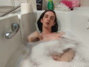 Bath time with sissy princess Ally may