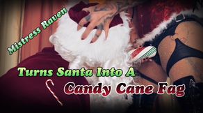 TURNING SANTA INTO A CANDY CANE FAGGOT