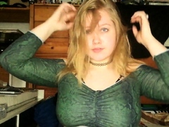 Fat Blonde BBW Ex Girlfriend masturbating and squirting