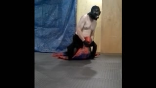 Oneill frogman humps and shoots over dummy spiderman