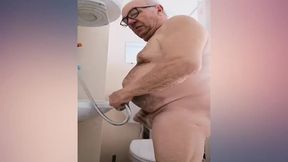 Hot daddy showering and dressing up