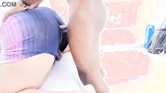 Intense bareback anal with big black cock and lingerie