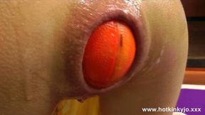 Hotkinkyjo plays with anal prolapse and sex toys