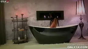 Classy Shalina Devine romantic anal toying at the bathtub by Only3x