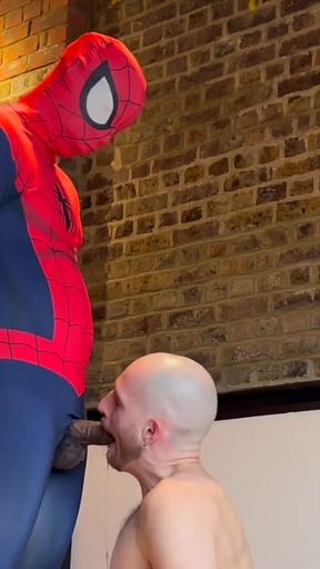 Black Spider Man's Massive Creampie: Masked Rails Me Raw