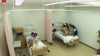 Japanese CMNF nude hospital prank TV performance