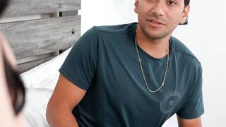 Step-Brothers Big Dick Revealed - Step Sister Catches Brother In The Bathroom