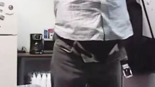 Big-Cocked Dad Strokes at the Office