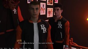 Alt girl in college-themed adult visual novel