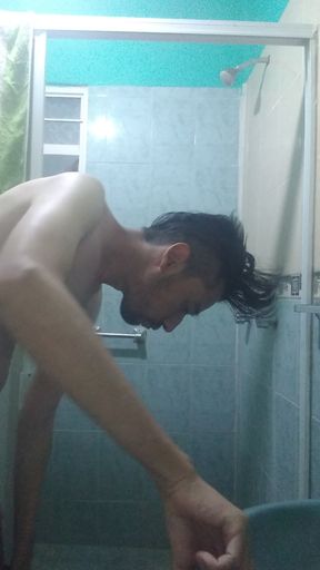 Masturbating before the shower