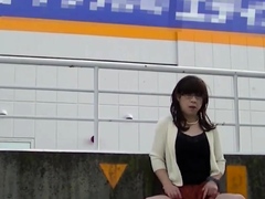 Japanese Crossdresser Outdoor Flashing.