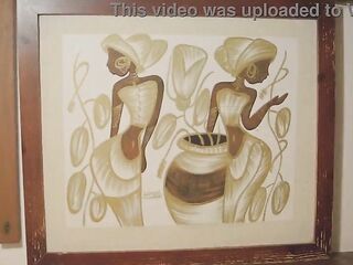 Intensive Black Latin babe Shower Sex