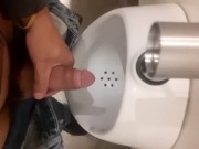 Edging at public urinal