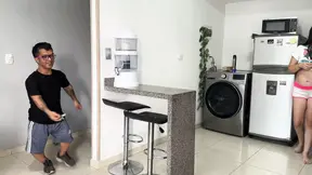 I Get Home From Work and See My Rich Stepdaughter Cleaning &mdash;  I Get Horny While I See Her Ass and I End up Putting My Penis in Her