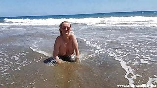 "The beach whore for everyone on Gran Canaria UNCUT"