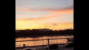 Evening promenade with picturesque view