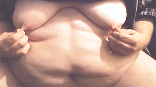 FAT Belly & Boobs - Moobs Play.  Saggy Fatty Tits 6