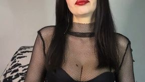 Red balloon, red lips, now watch me pop it