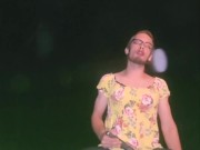 Outdoor sissy clitty play