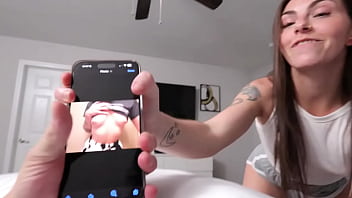 Stepbro jacks off to my private photos